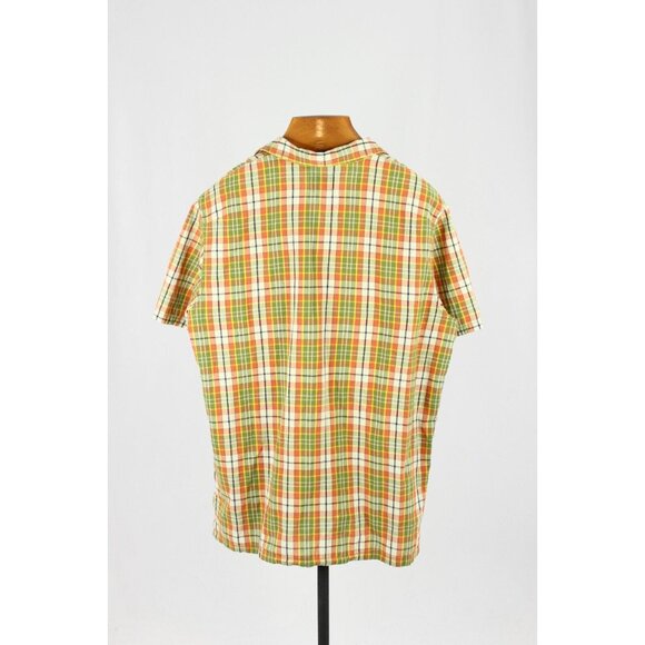 Men's NUDIE Brandon Madras Check Cotton Short Sleeve Button Down Shirt, Size XL - Picture 2 of 15